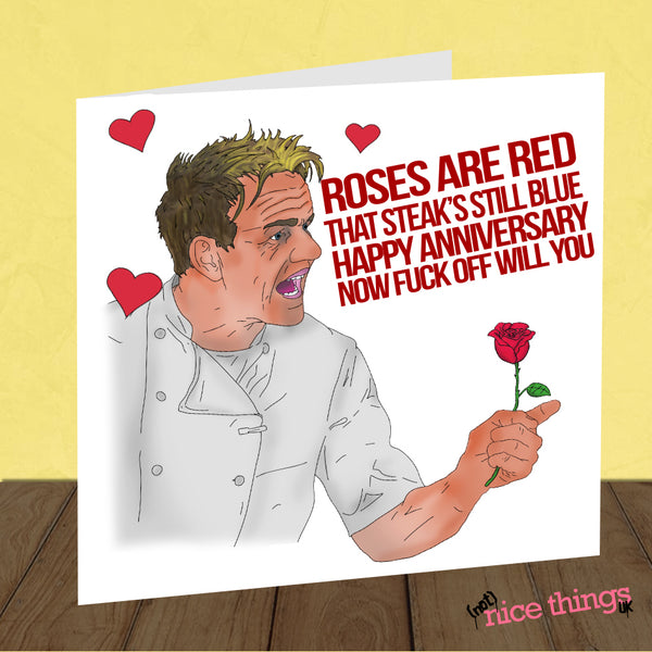 Gordon Ramsay Poem Card | Rude Anniversary Card