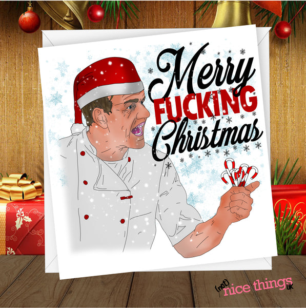 Gordon Ramsay Funny Christmas Card, Rude Christmas Greetings Cards for him, for her, Boyfriend, Girlfriend, Friend