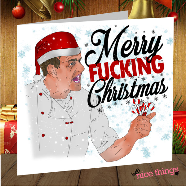 Gordon Ramsay Funny Christmas Card, Rude Christmas Greetings Cards for him, for her, Boyfriend, Girlfriend, Friend