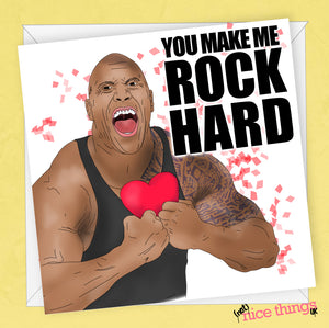 The Rock Funny Anniversary Card, Funny Cards for Girlfriend, Cards for her, Cards for Boyfriend, wife, husband