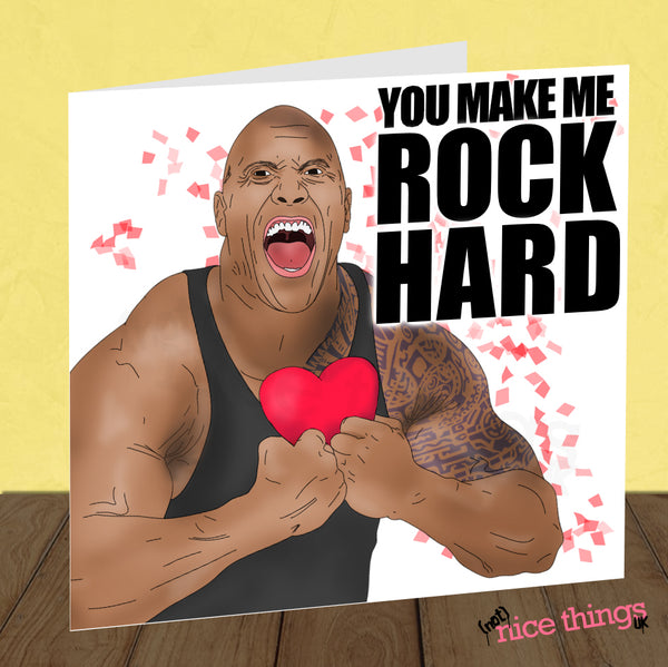 The Rock Funny Anniversary Card, Funny Cards for Girlfriend, Cards for her, Cards for Boyfriend, wife, husband