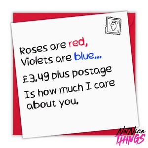 Roses are Red, Funny Valentines Day Card, Funny Card for Her, Cute Valentines Card for Boyfriend, For Girlfriend, for Wife