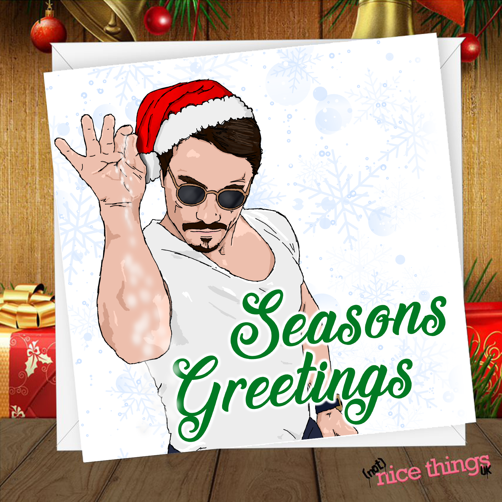Salt Bae Chridtmas Card, Nusr Et Chirstmas Dinner Card, Meme Christmas Card, Christmas Card Meme, Christmas Meme Card, Meme Christmas Gift, Salt Bae Christmas Gift