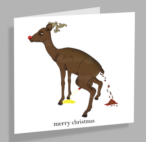 Adult christmas card, funny santa card, funny rudolph card, christmas, offensive card, christmas card, rude christmas card, horrible cards, funny christmas card, customizable christmas card, alternative greetings card, alternative christmas card, personalized card