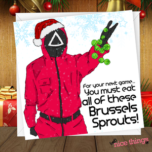 Squid Game Christmas Card, Netflix Christmas Card, Meme Christmas Card, Topical Christmas Card, Trending Christmas Card