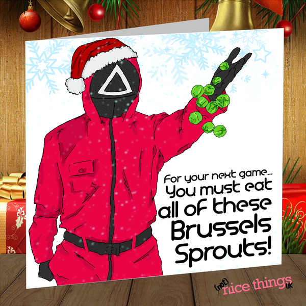 Squid Game Christmas Card, Netflix Christmas Card, Meme Christmas Card, Topical Christmas Card, Trending Christmas Card