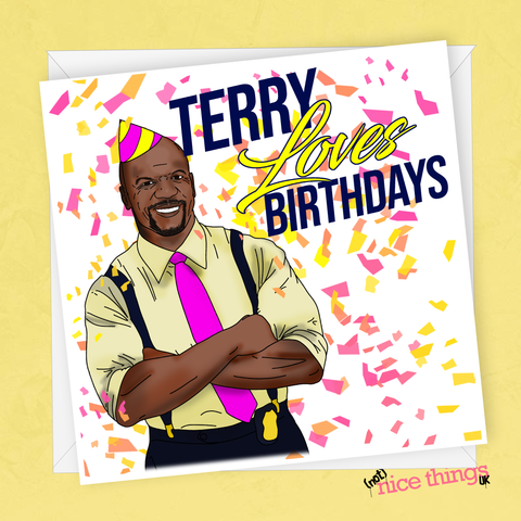 Funny Terry Jeffords Birthday Card, Brooklyn 99, Nine-Nine, Rude Birthday card, for him, for her, dad, brother, boyfriend, Terry Crews