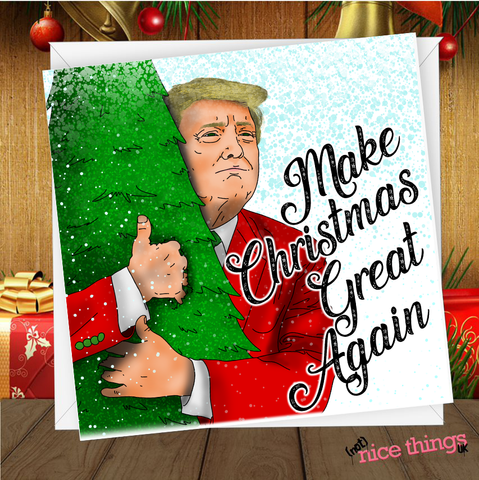 Donald Trump Funny Christmas Card, Trump Christmas Cards Funny, cards for Him, Her, Dad, Husband
