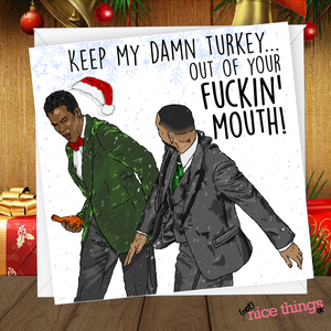 Will Smith Slap Funny Christmas Card, Chris Rock Meme Card, Oscars Meme Christmas Cards for Him, Will Smith Christmas, Christmas Card Meme,