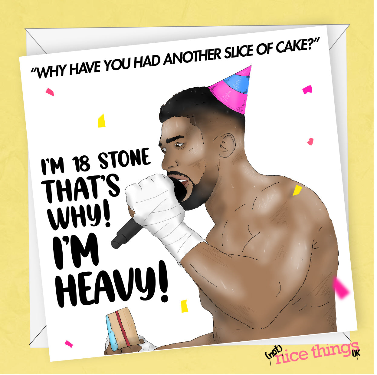 Anthony Joshua Funny Birthday Card, Funny Cards for Him, Boxing Birthday Card, For Boyfriend, For Dad, Son, Husband, Usyk, Fury, AJ, Sports