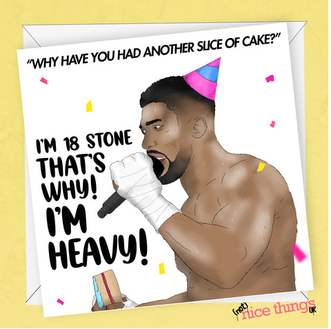 Anthony Joshua Funny Birthday Card, Funny Cards for Him, Boxing Birthday Card, For Boyfriend, For Dad, Son, Husband, Usyk, Fury, AJ, Sports