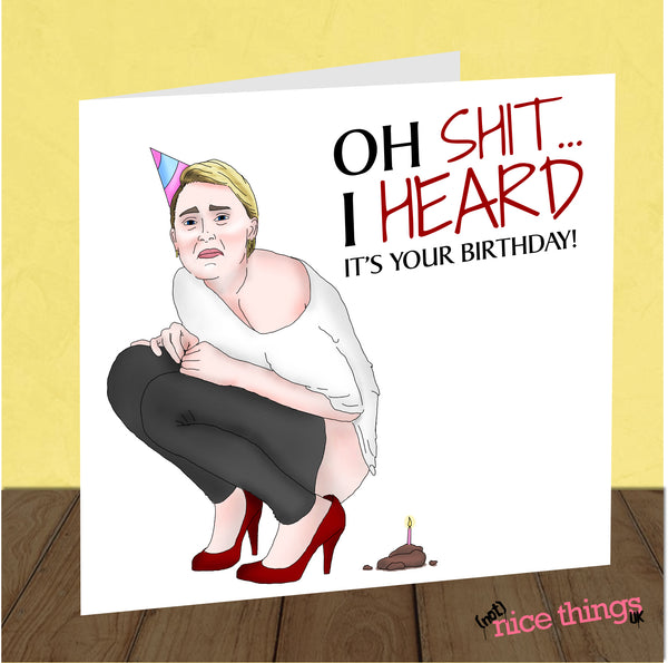 Amber Heard Birthday Card, Funny Birthday Card for Her, Card for Mum, Sister, Girlfriend, 21st, 30th, 40th, Johnny Depp, Cards for Women