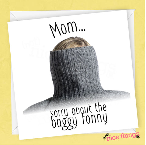 Funny 'Baggy Fanny' Mother's Day Card | Card for Mom, Thank you Mum