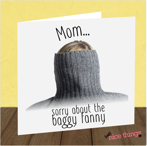 Funny 'Baggy Fanny' Mother's Day Card | Card for Mom, Thank you Mum