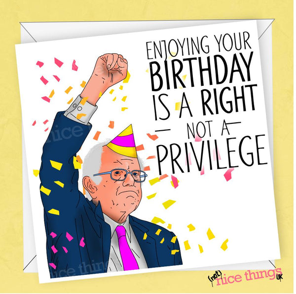 Funny Bernie Sanders Birthday Card, Political Birthday Card, Card for him, Her, Birthday Card for Dad, For Mom, Brother, Friend