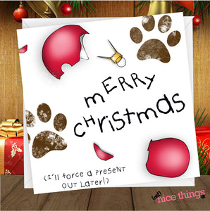 Christmas Card from Dog, Funny Dog Card, Doggy Mum, Doggy Dad, Gift from pet, for dog lover, gift for pet, animal lover, husband, wife 