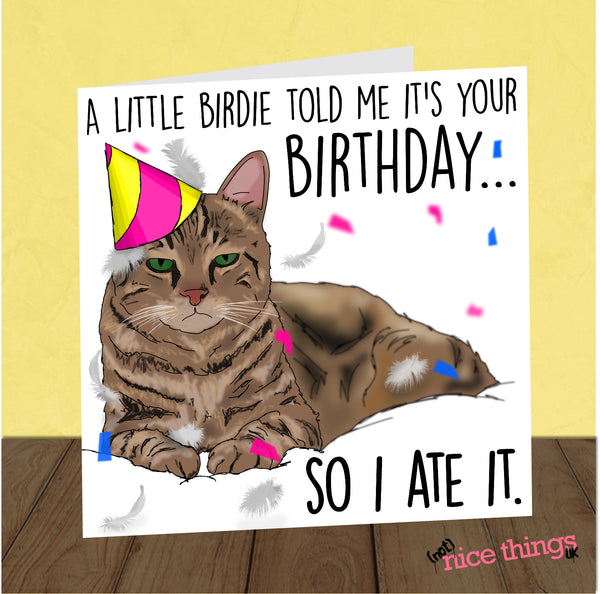 Cat birthday card, Cat owner card, Cat Lover Birthday Card, Funny Cats Birthday Card, Cat owner, Pet Lover, For her, sister, wife