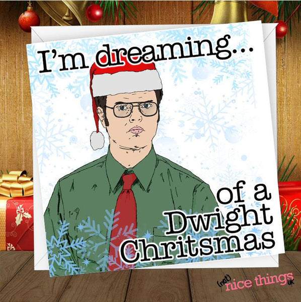 The Office Christmas Card, Funny Dwight Christmas Card, Funny Christmas Greeting Card for Him, Boyfriend, Her, Son, Friend, Michael Scott