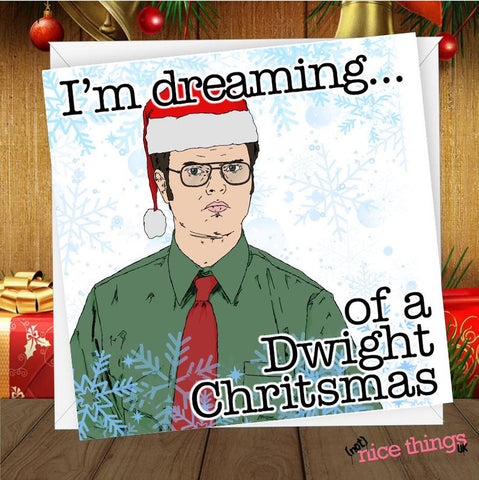 The Office Christmas Card, Funny Dwight Christmas Card, Funny Christmas Greeting Card for Him, Boyfriend, Her, Son, Friend, Michael Scott