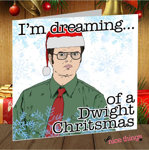 The Office Christmas Card, Funny Dwight Christmas Card, Funny Christmas Greeting Card for Him, Boyfriend, Her, Son, Friend, Michael Scott