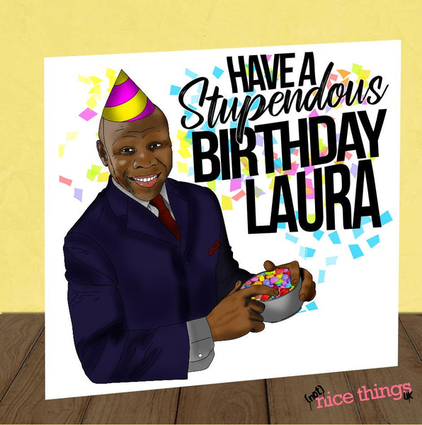 Personalised Chris Eubank Sr Funny Birthday Card, Funny Birthday cards for Him