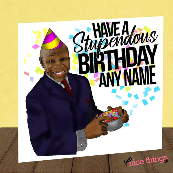 Personalised Chris Eubank Sr Funny Birthday Card, Funny Birthday cards for Him
