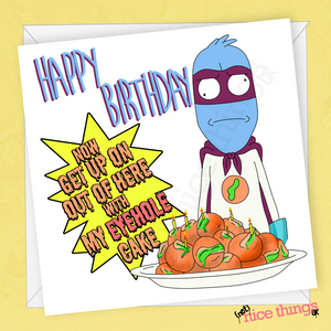 rick and morty anniversary card, rick and morty gift, eyehole man, funny anniversary card for husband, for wife, girlfriend, boyfriend