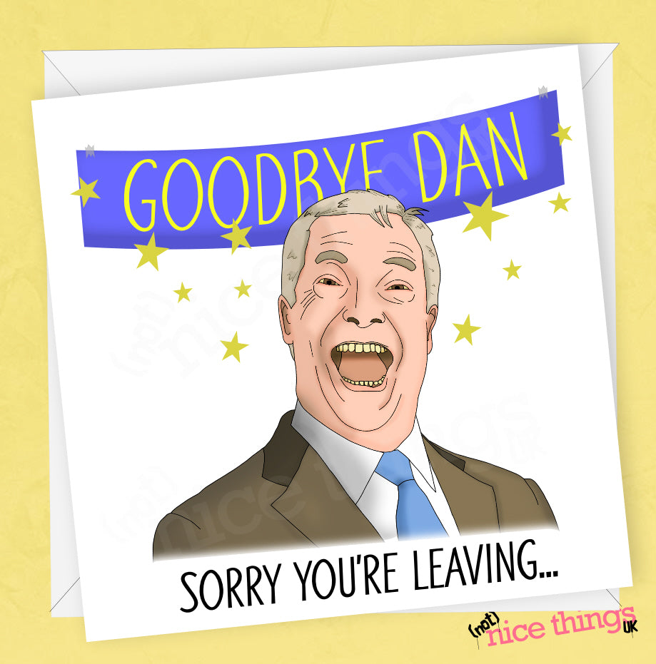 Personalised Farage brexit Leaving Card | Funny goodbye card sorry you're leaving-card