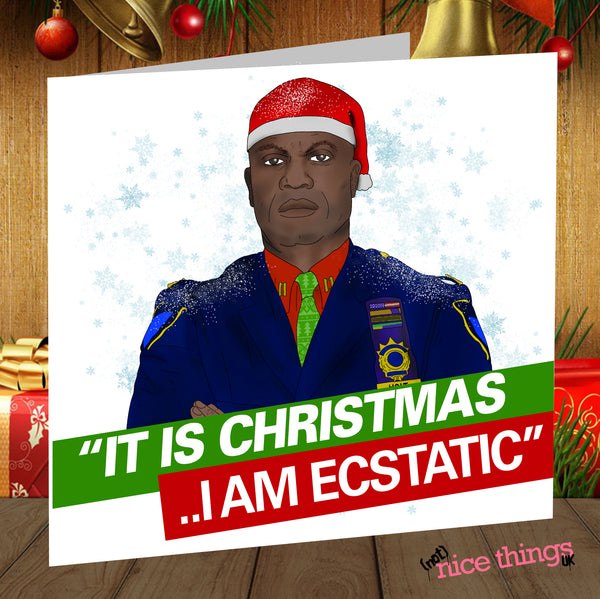 Funny Captain Holt Christmas Card, Brooklyn 99 Christmas Card, Nine-Nine Cards For Him, For Boyfriend, Husband, Dad
