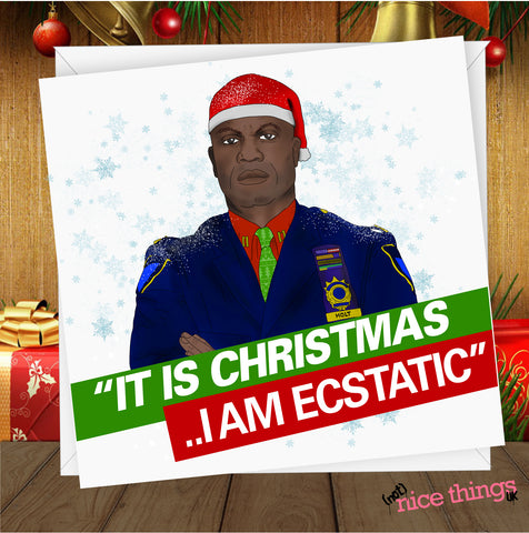 Funny Captain Holt Christmas Card, Brooklyn 99 Christmas Card, Nine-Nine Cards For Him, For Boyfriend, Husband, Dad