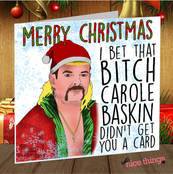Joe Exotic Funny Christmas Card, Tiger King Christmas Cards, Virus cards for Him, Her, Dad, Mum, Lockdown Christmas 2020, Exotic Christmas