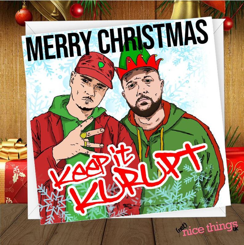 People Just Do Nothing Funny Christmas Card, Kurupt FM Christmas Greetings Card for him, MC Grindah for her, Boyfriend, Girlfriend, Friend