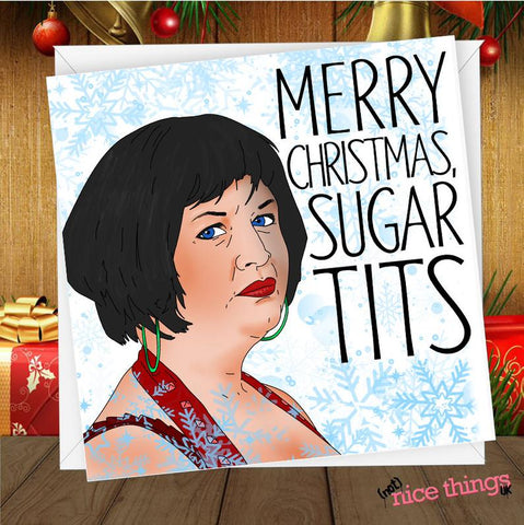 Nessa Christmas Card, Gavin and Stacey Funny Christmas Cards, cards for Her, for Mum, For Girlfriend, For Wife, Smithy