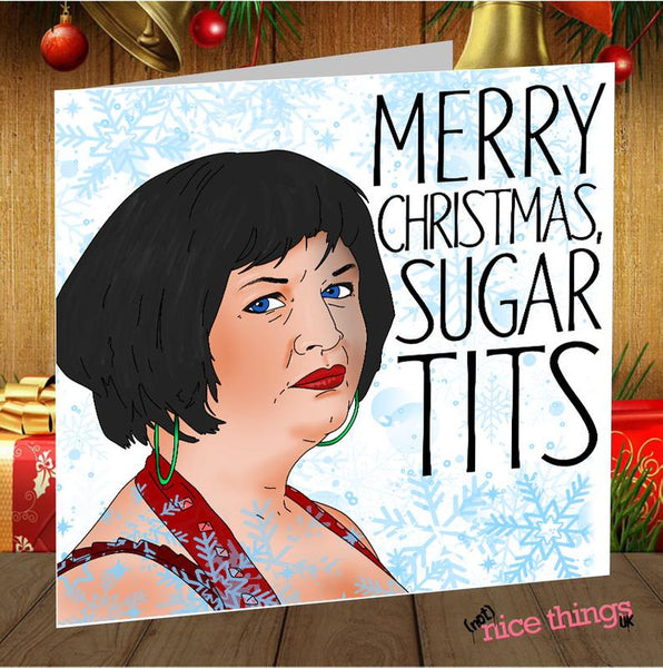 Nessa Christmas Card, Gavin and Stacey Funny Christmas Cards, cards for Her, for Mum, For Girlfriend, For Wife, Smithy
