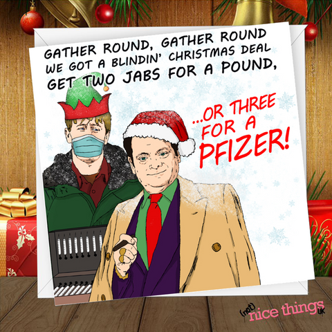 Only Fools and Horses Christmas Card, Funny Christmas Cards, For Him, Her, For Dad, Husband, Grandad, Funny Gift for Him, Del Boy, Vaccine