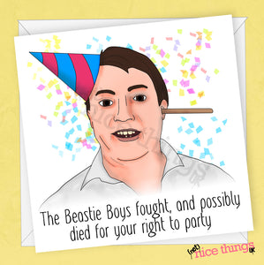 Funny Peep show birthday card, mark corrigan quote, peep show funny birthday card