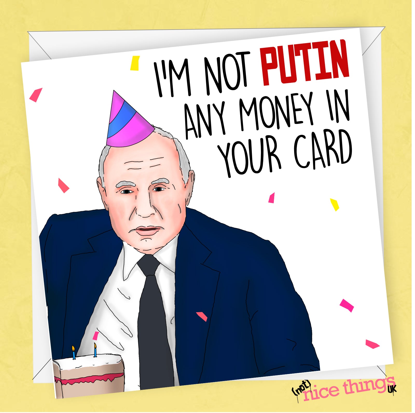 Putin Money in Your Card, Funny Birthday Card, Putin Birthday Card, Political Card, For Him, For Her, For Dad, Boris, Trump
