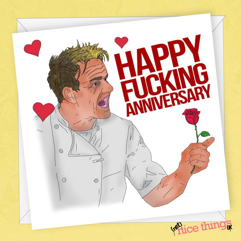 Gordon Ramsay Funny Anniversary Card, Funny Cards for Girlfriend, Naughty Cards for her, Cards for Boyfriend, wife, husband