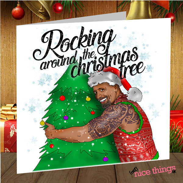 The Rock Funny Christmas Card, Dwayne Johnson Funny Greetings Cards for him, for her, Boyfriend, Girlfriend, Friend