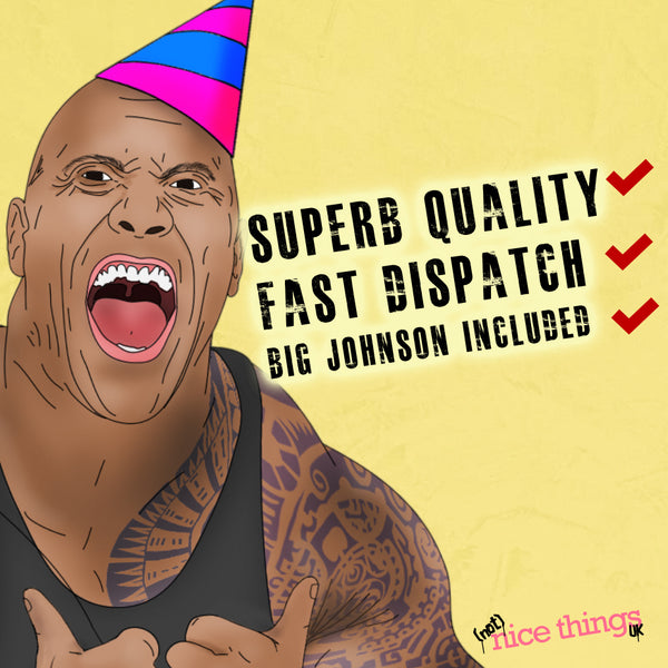 The Rock Funny Birthday Card, Cool Birthday Card, Dwyane Johnson Card, Birthday Card for boyfriend, for girlfriend, brother, friend