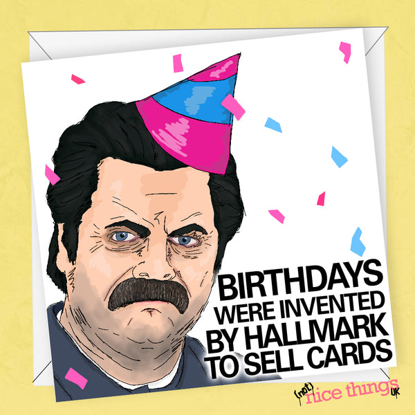 Ron Swanson Funny Birthday Card, Parks and Recreation Birthday Card, Parks and Rec gift, For Him, For Brother, Friend, Dad, Boyfriend, Her