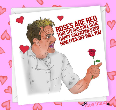 Gordon Ramsay Poem, Funny Valentine's Card, Card For Boyfriend, for Girlfriend, For Fiance, For Husband, Wife, Him, Her
