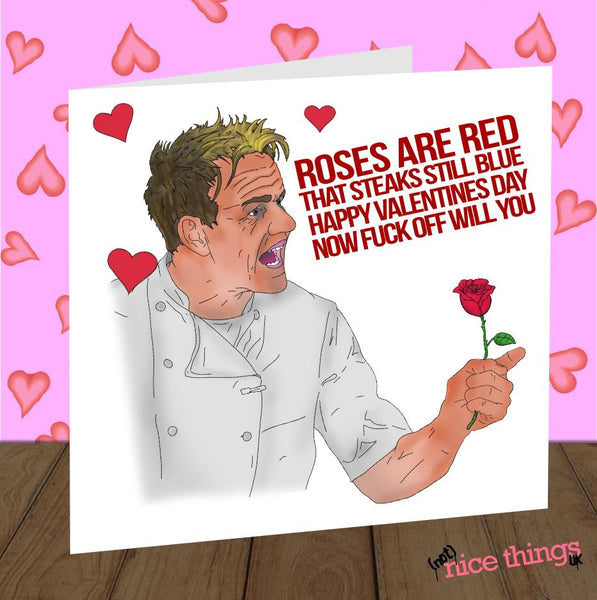 Gordon Ramsay Poem, Funny Valentine's Card, Card For Boyfriend, for Girlfriend, For Fiance, For Husband, Wife, Him, Her