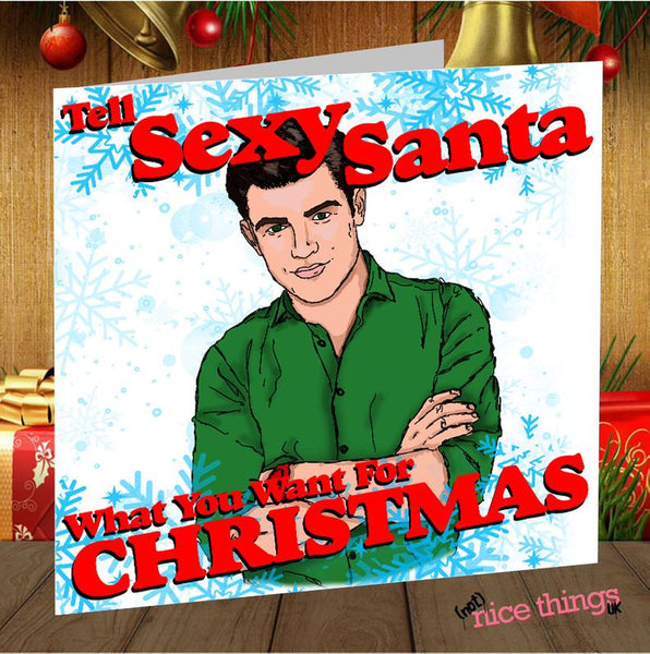Schmidt Christmas Card, New Girl Virus Christmas Cards Funny, cards for Him, Her, Netflix, Virus Card, Pandemic Card, Corona