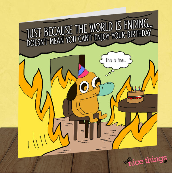 End of the world Funny Birthday Card, Virus Card, Funny Birthday Cards for Him, Greetings Card, for Her, Boyfriend, Girlfriend 