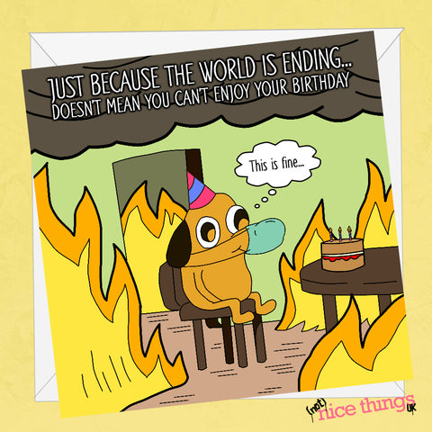 End of the world Funny Birthday Card, Virus Card, Funny Birthday Cards for Him, Greetings Card, for Her, Boyfriend, Girlfriend 