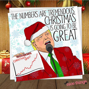 Donald Trump Funny Christmas Card, Trump Virus Christmas Cards Funny, cards for Him, Her, Dad, Mum, Virus Card, Pandemic Card