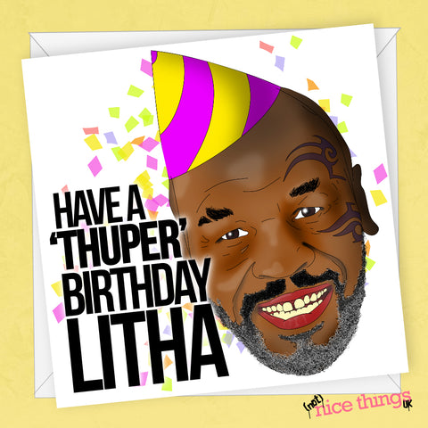 Personalised Mike Tyson Funny Birthday Card, Birthday cards for Him, Her, Friend, Boyfriend, Dad,