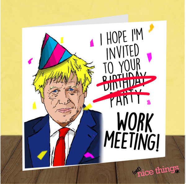 Boris Work Meeting | Funny Birthday Card